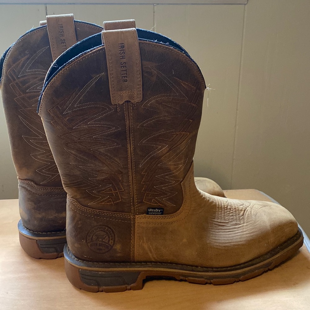 Irish setter red wing shoes steel square toe boots size 12
